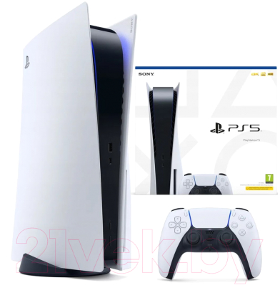 Игровая приставка Sony PlayStation 5 + геймпад Sony PS5 DualSense (голубой)