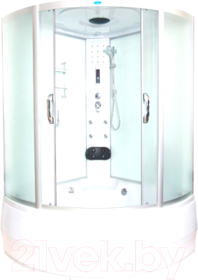 Душевая кабина Водный мир ВМ-8851 150x150 (белый/матовое стекло)