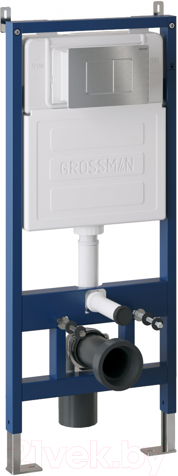 Кнопка для инсталляции Grossman Classic 700.K31.04.12M.12M (хром сатиновый) — фото 3