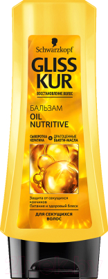 

Бальзам для волос Gliss Kur, Oil Nutritive для секущихся волос