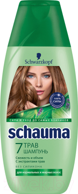 Шампунь для волос Schauma 7 трав для нормальных и жирных волос (225мл)