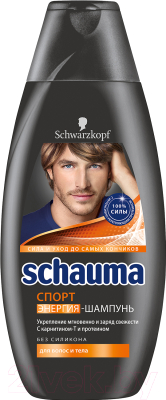 Шампунь для волос Schauma Спорт Энергия без силикона (380мл)