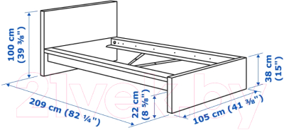 

Каркас кровати Ikea, Мальм 403.799.95