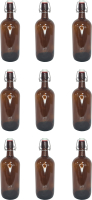 Набор бутылок ВСЗ Бомба 1л с пробкой (9шт, коричневый) - 