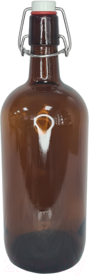Набор бутылок ВСЗ Бомба 1л с пробкой (9шт, коричневый)