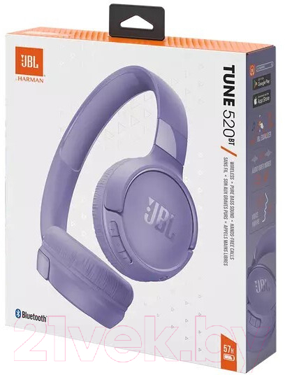 Беспроводные наушники JBL Tune 520BT / JBLT520BTPUR