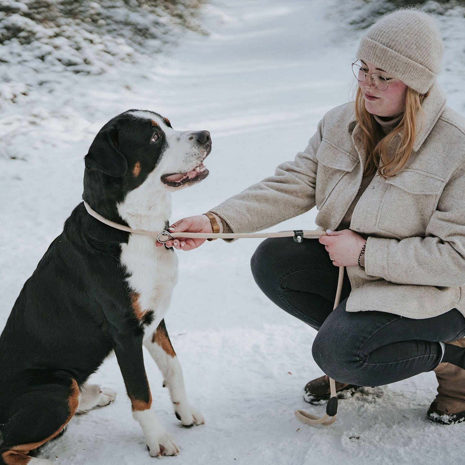 Поводок HUNTER Leash Retriever Freestyle 8/170 / 46499 (бежевый) — фото 3