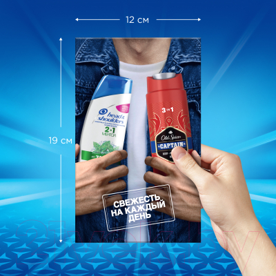 Набор косметики для тела и волос Head & Shoulders Шампунь Ментол 2в1 200мл+Гель для душа Old Spice Captain 250мл