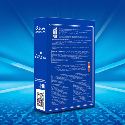 Набор косметики для тела и волос Head & Shoulders Шампунь Основной уход 2в1+Гель для душа Old Spice WhiteWater (200мл+250мл)