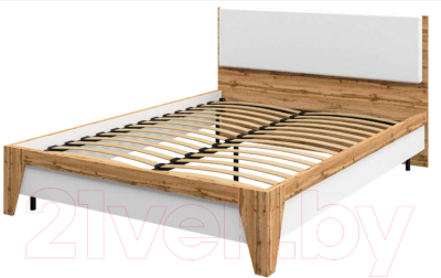 Двуспальная кровать Мебель-Неман Сканди МН-036-20 (1) (белый)