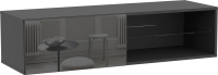 Шкаф навесной НК Мебель Point тип-36 / 71778727 (черный/черный глянец) - 