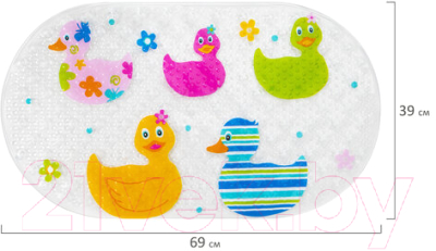 Изображение товара Коврик для купания Brauberg Kids Утята Противоскользящий / 665184