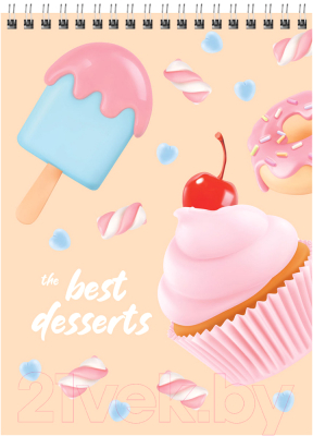 Блокнот BG Best Desserts / Б5гр40 12145 (40л)