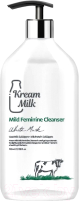 Пенка для интимной гигиены Kream Milk Mild Feminine Мягкая с экстрактом молочного протеина (520мл)