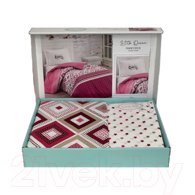 Комплект постельного белья Karven Young Style Ранфорс 1.5 / N022/1 Little Queen Pink