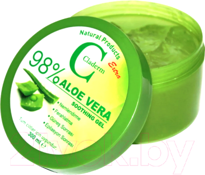 Гель для тела Claderm Aloe Vera Soothing 98% Успокаивающий и Увлажняющий (300мл)