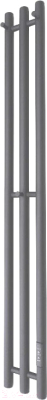 Полотенцесушитель электрический Маргроид Ferrum Inaro СНШ 100x6 3 крючка (графит, таймер справа)