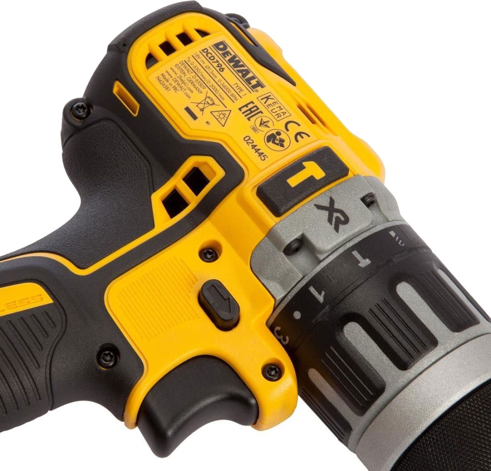 Профессиональная дрель-шуруповерт DeWalt DCD796E1T