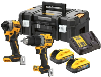 Профессиональный шуруповерт DeWalt DCD805 + Гайковерт DCF850 / DCK2050H2T - 