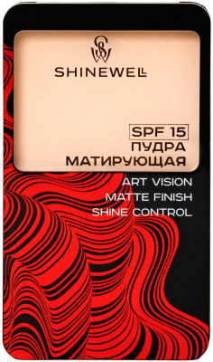 Пудра компактная Shinewell Art Vision SPF15 FLD1-01 тон 01 (8г)