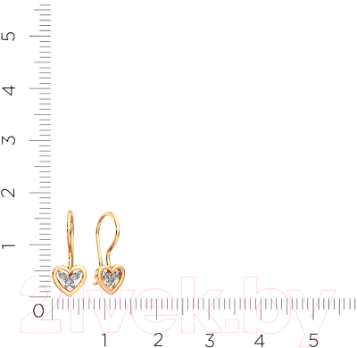 Серьги из розового золота ZORKA 3101275.14K.R (с фианитами)