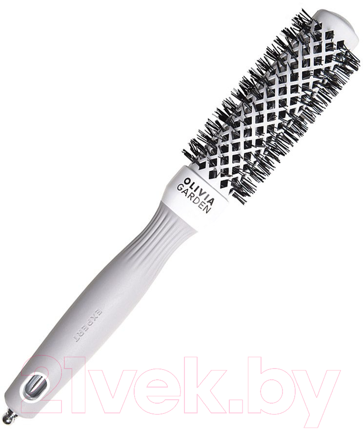 Расческа Olivia Garden Термобрашинг Expert Blowout Shine White&Grey