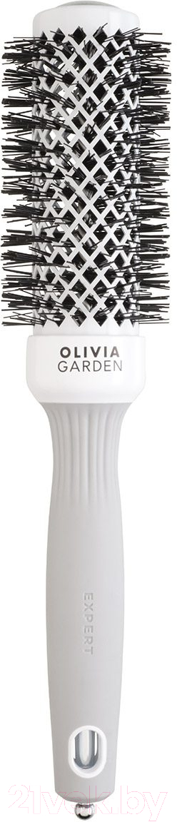 Расческа Olivia Garden Термобрашинг Expert Blowout Shine White&Grey