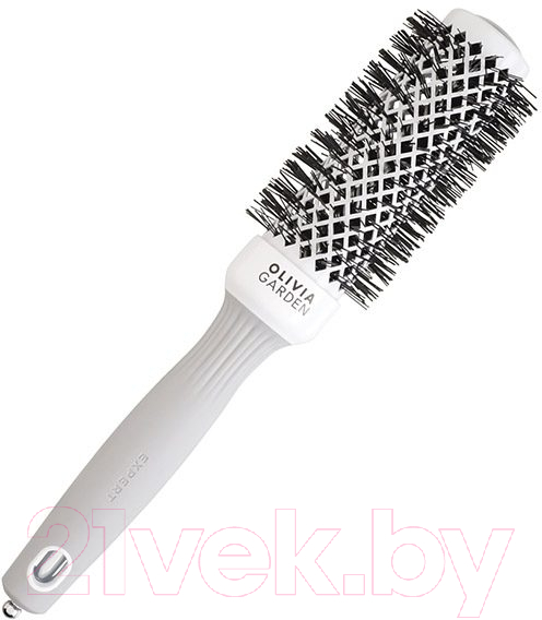 Расческа Olivia Garden Термобрашинг Expert Blowout Shine White&Grey