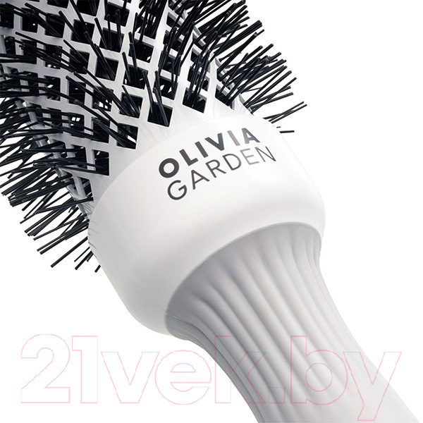 Расческа Olivia Garden Термобрашинг Expert Blowout Shine White&Grey