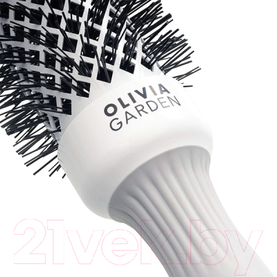 Расческа Olivia Garden Термобрашинг Expert Blowout Shine White&Grey (35мм)