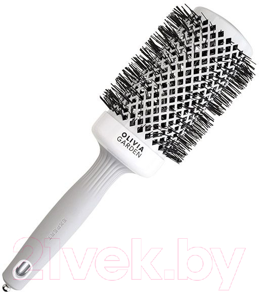 Расческа Olivia Garden Термобрашинг Expert Blowout Shine White&Grey