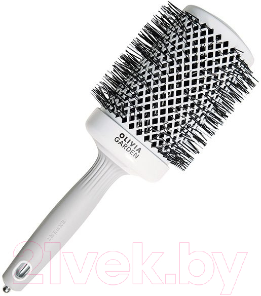 Расческа Olivia Garden Термобрашинг Expert Blowout Shine White&Grey