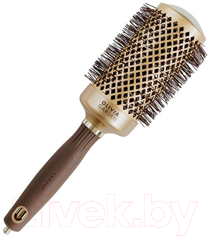 Расческа Olivia Garden Термобрашинг Expert Blowout Shine Wavy Bristles Gold&Brown