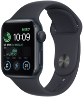 Умные часы Apple Watch SE 2 GPS 44mm / MRE93 (алюминий полуночный/полуночный) - 