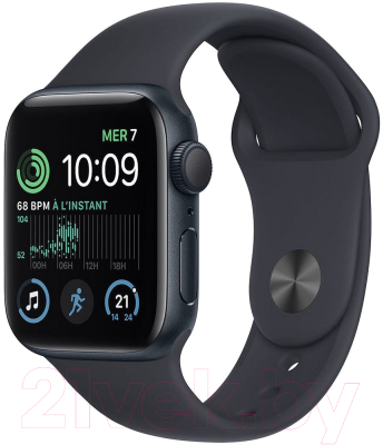 Умные часы Apple Watch SE 2 GPS 44mm / MRE93 (алюминий полуночный/полуночный)