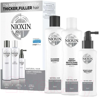 Набор косметики для волос Nioxin Система 1 Шампунь 300мл+Кондиционер 300мл+Маска 100мл