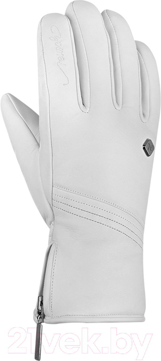 Перчатки лыжные Reusch Camila / 6031120-1103 (р-р 7.5, White/Silver)