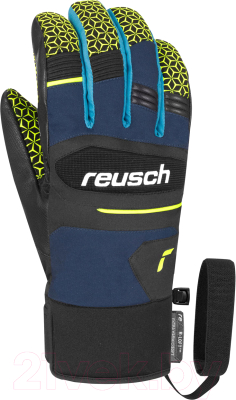 Перчатки лыжные Reusch Scorpion R-TEX XT / 6301206-7800 (р-р 8.5, Blck/Dress Blu/Saf Yellow)