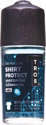 Дезодорант шариковый Tros Shirt Protection Deo Roll On for Men Защита от пятен / 23587 (45мл)