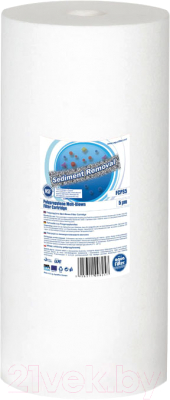 Картридж для фильтра Aquafilter FCPS50M10B 10ВВ 50мкм / 618 (вспененный полипропилен)
