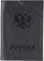 Обложка на паспорт Poshete 604-002-1LG-BLK (черный) - 