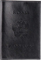 Обложка на паспорт Poshete 604-002K/NPK-BLK (черный) - 