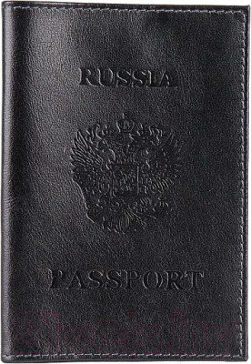 Обложка на паспорт Poshete 604-002K/NPK-BLK (черный)