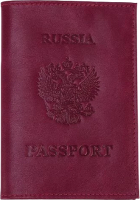 Обложка на паспорт Poshete 604-002K/NPK-BRD (бордовый) - 