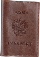 Обложка на паспорт Poshete 604-002K/NPK-BRW (коричневый) - 
