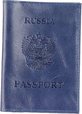 Обложка на паспорт Poshete 604-002K/NPK-NAV (синий)