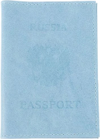 Обложка на паспорт Poshete 604-002NPK-BLU (голубой) - 