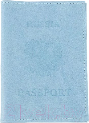 Обложка на паспорт Poshete 604-002NPK-BLU (голубой)