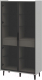 Шкаф с витриной Мебель-Неман Модена МН-048-22-Ц2 (персидский жемчуг/лунный камень/черный/графит) - 