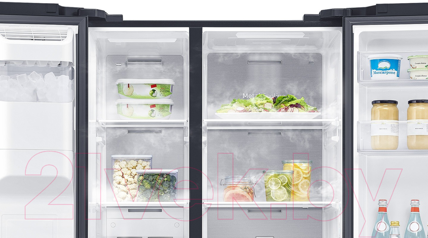 Холодильник с морозильником Samsung RS61R5041SL/WT